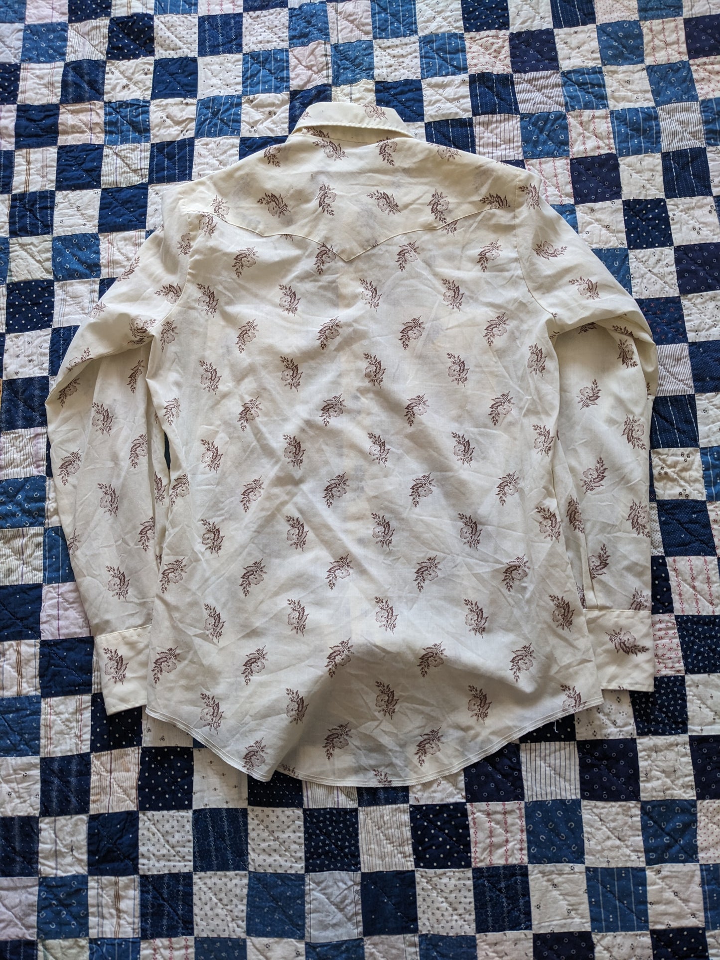 70s Champion Western Floral Pearl Snap Shirt