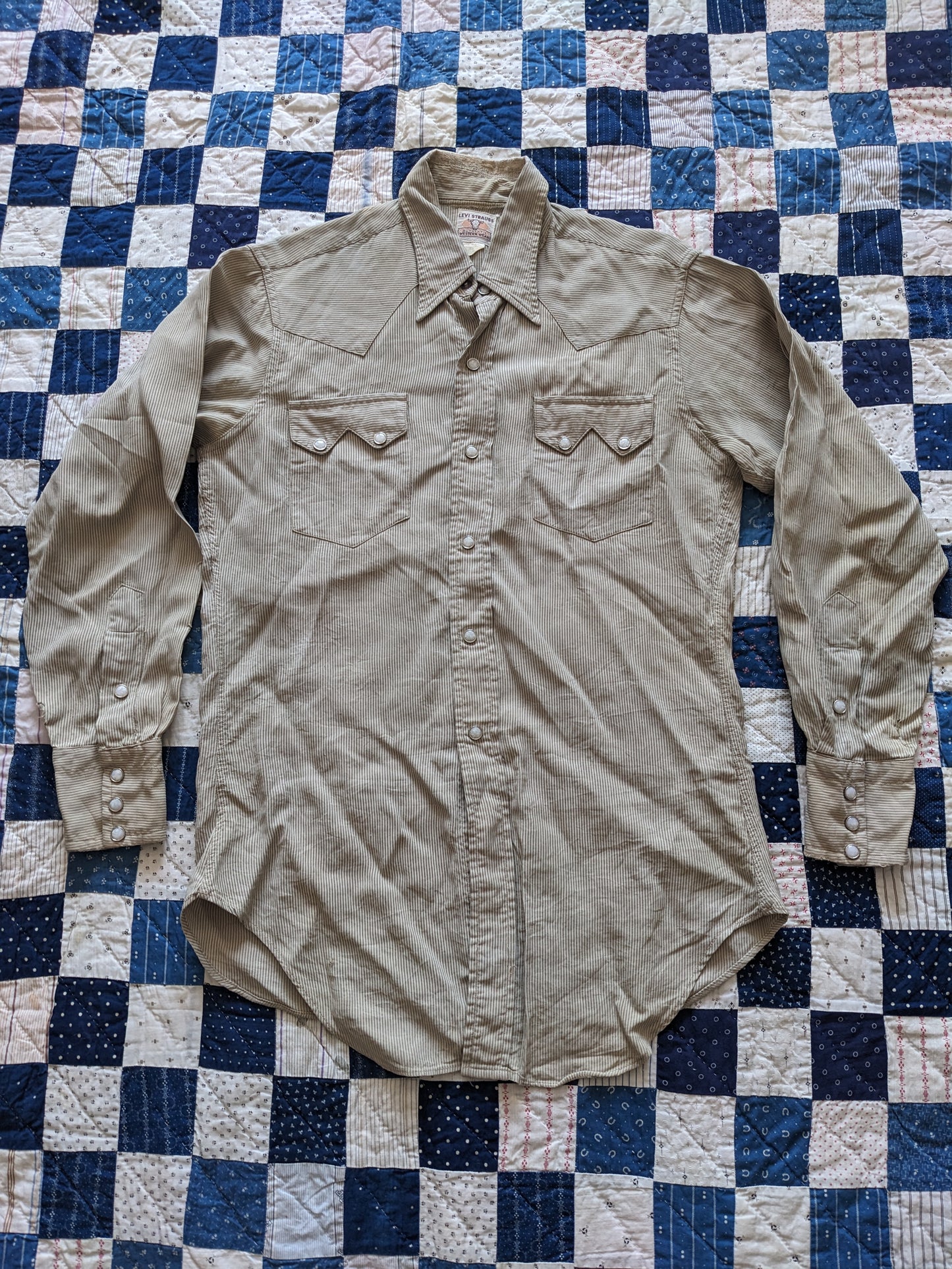 50s Levi's Longhorn Seersucker Western Pearl Snap Shirt
