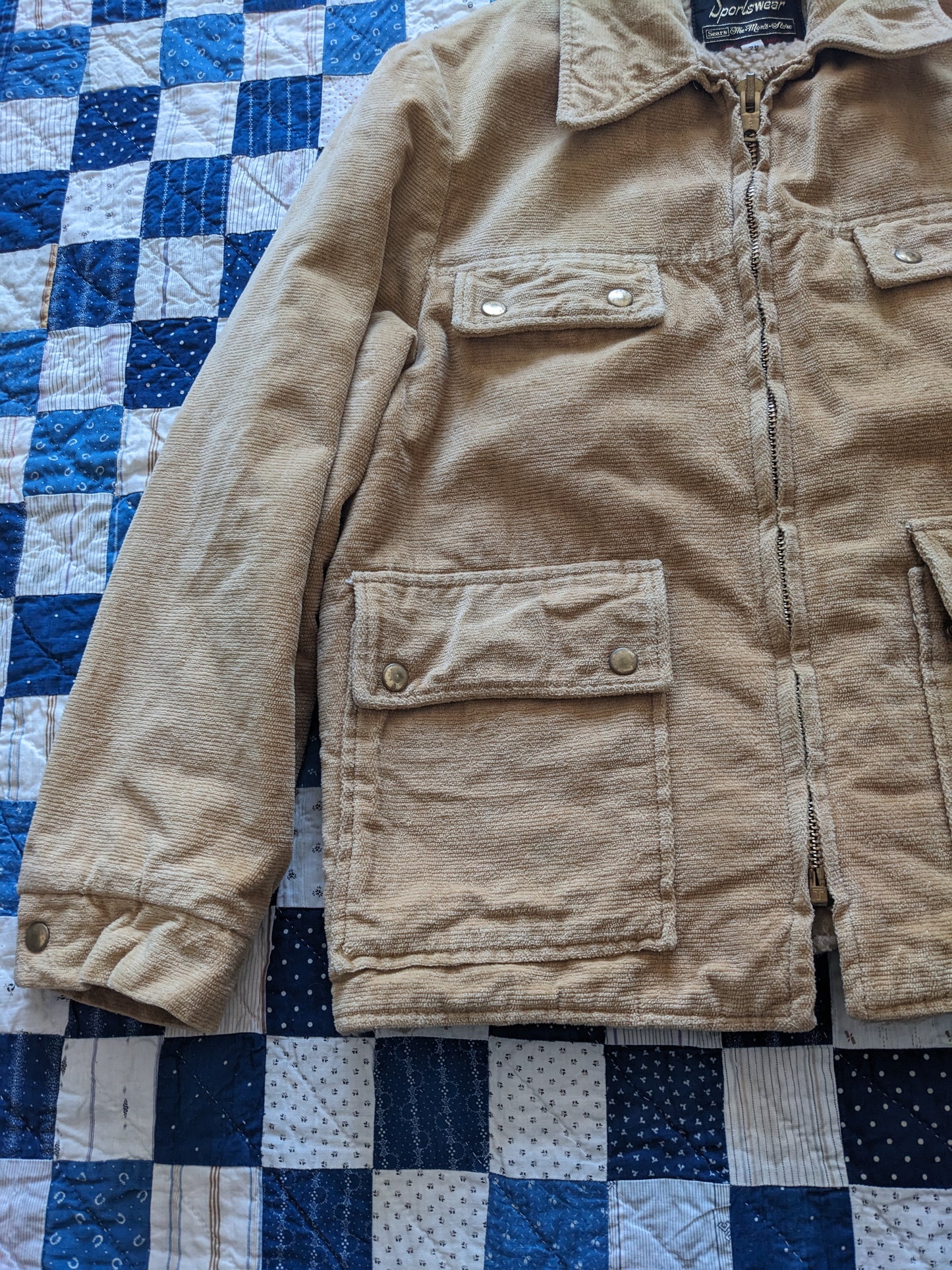 70s Sears Sportswear Terrycloth Corduroy Jacket