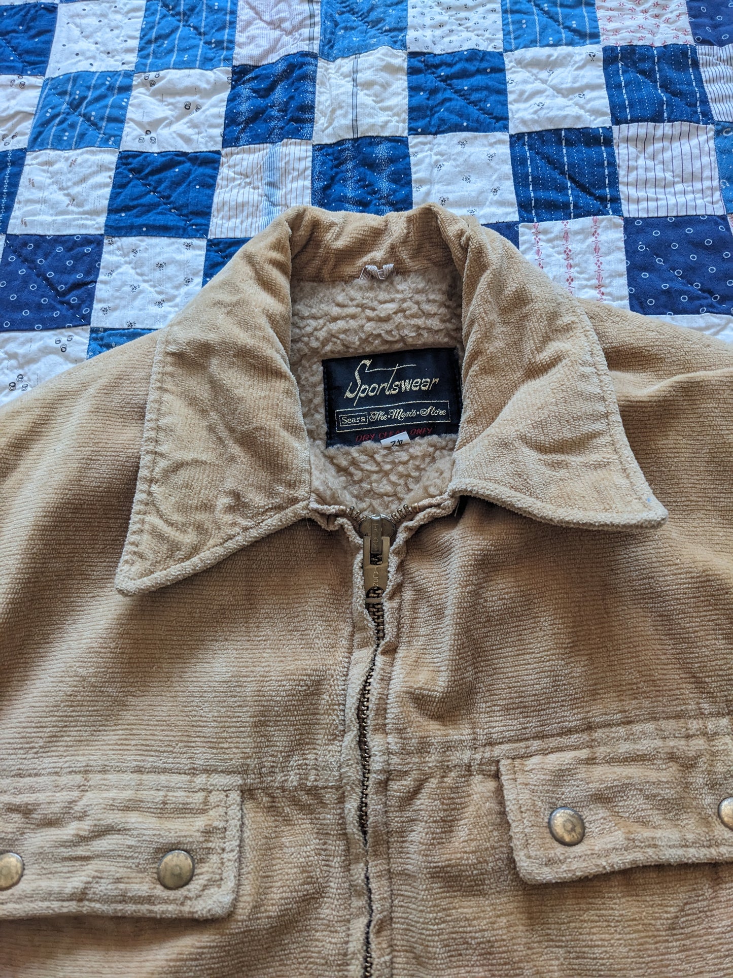 70s Sears Sportswear Terrycloth Corduroy Jacket