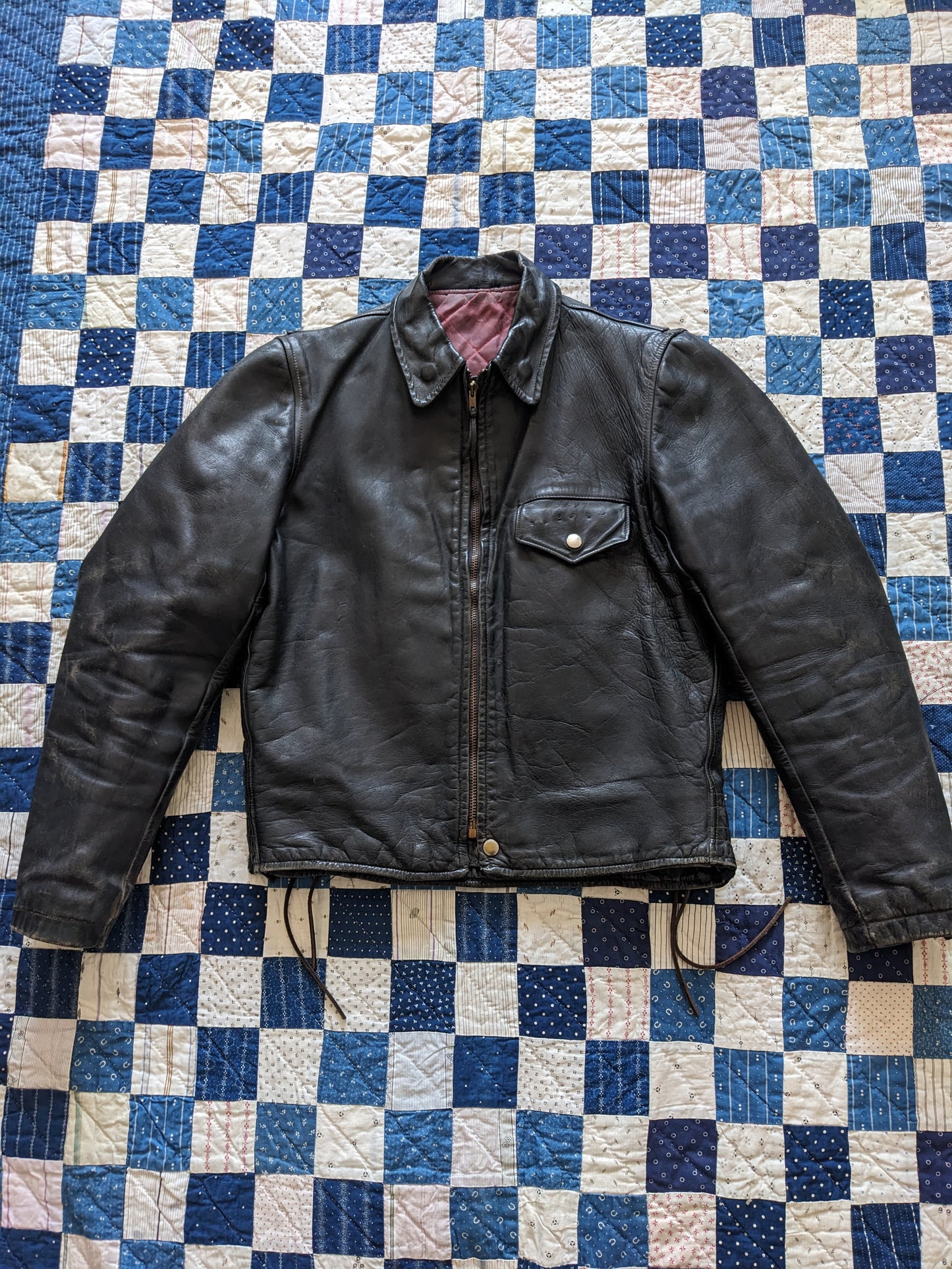 60s Police Steerhide Leather Jacket