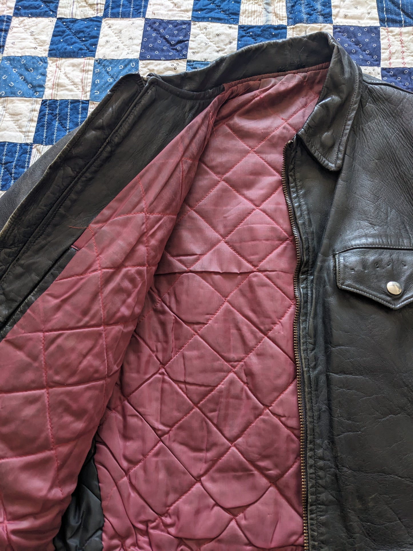 60s Police Steerhide Leather Jacket