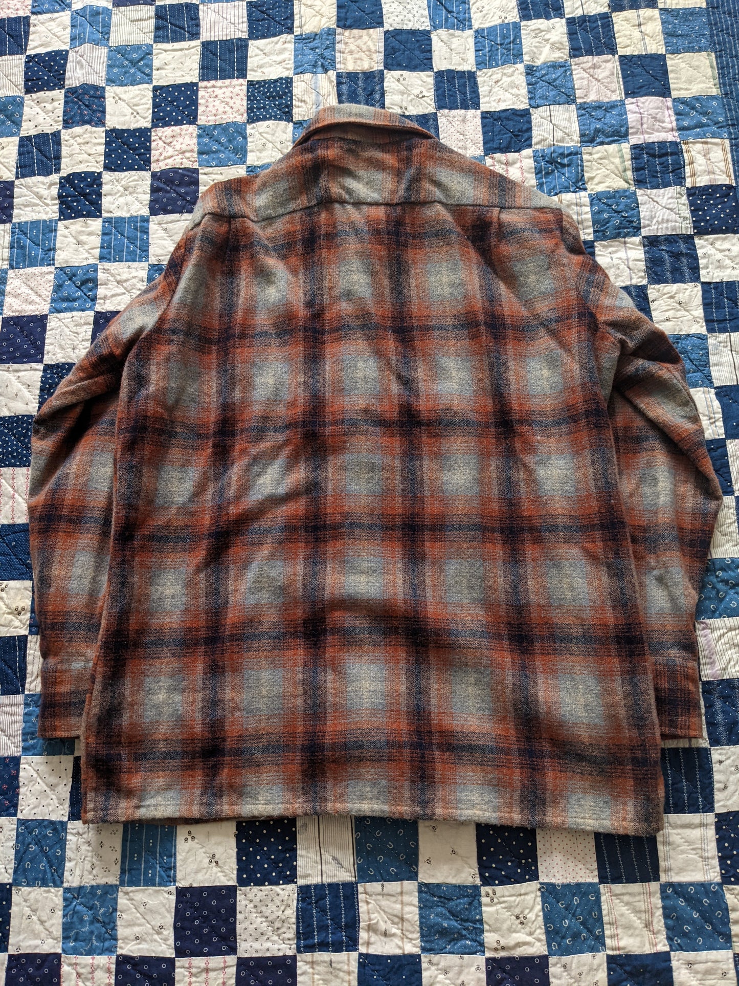 70s K-Mart Shadow Plaid Flannel Shirt