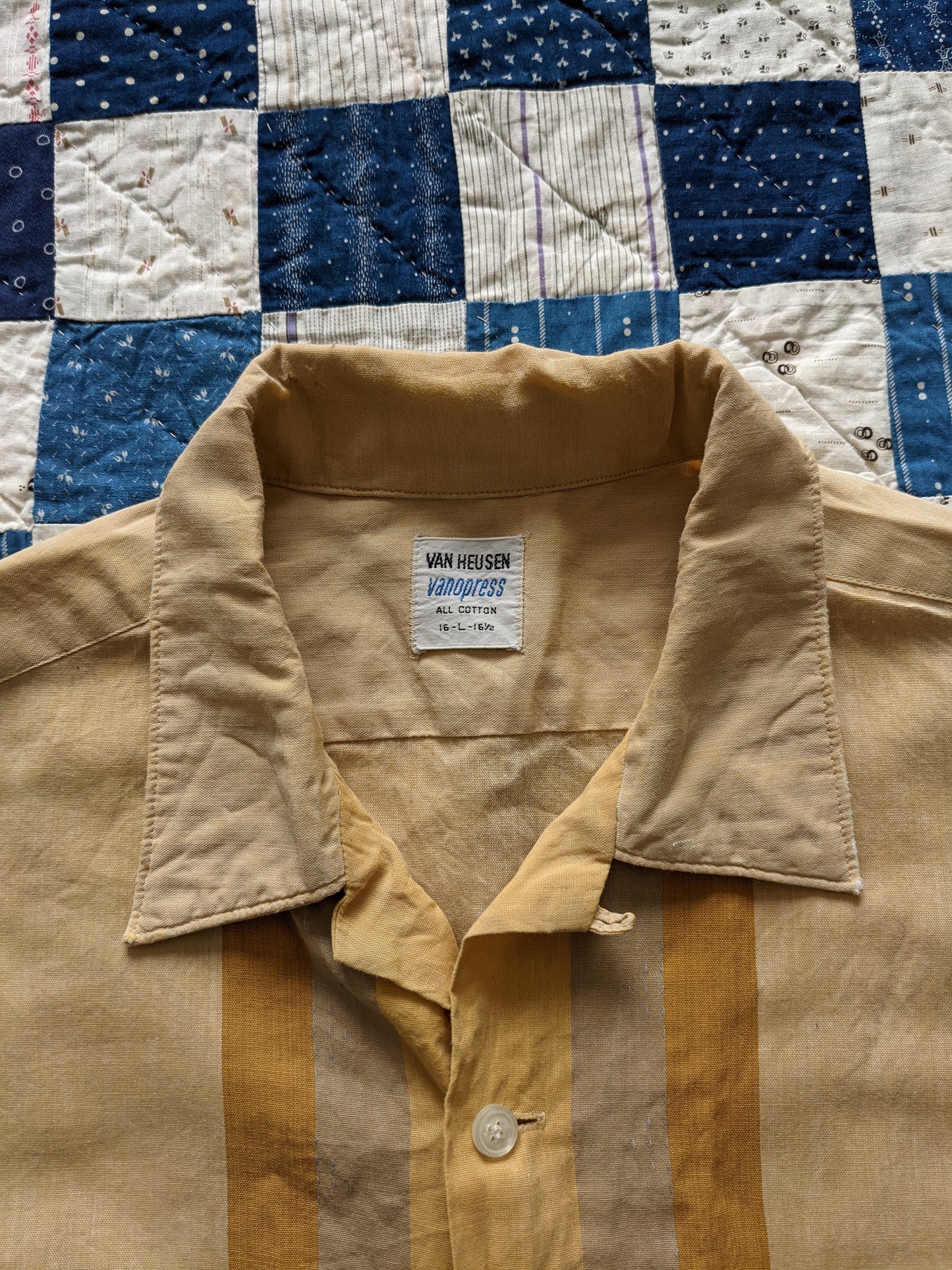 Vintage 60s Van Heusen Loop Collar Shirt