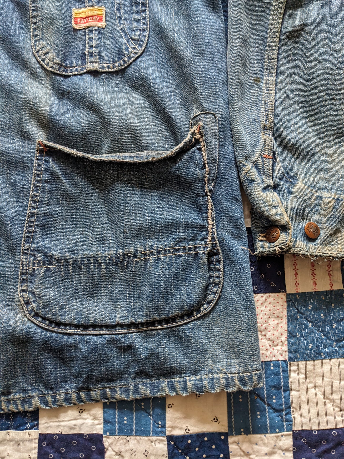 50s Penney's PAYDAY Sanforized Denim Chore Coat