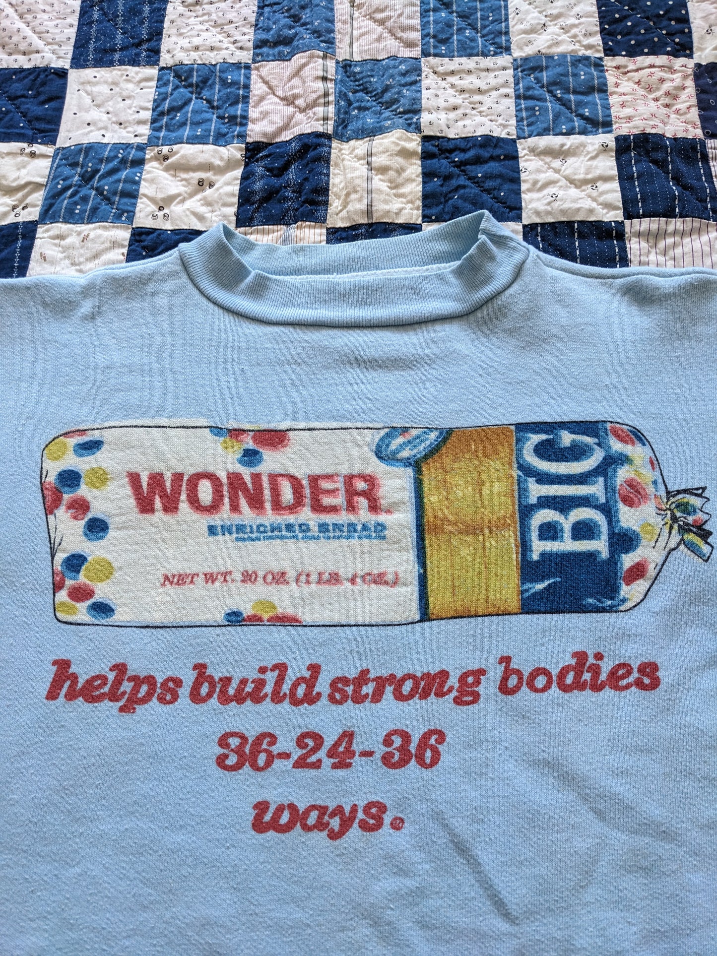 60s Wonderbread Short Sleeved Sweatshirt