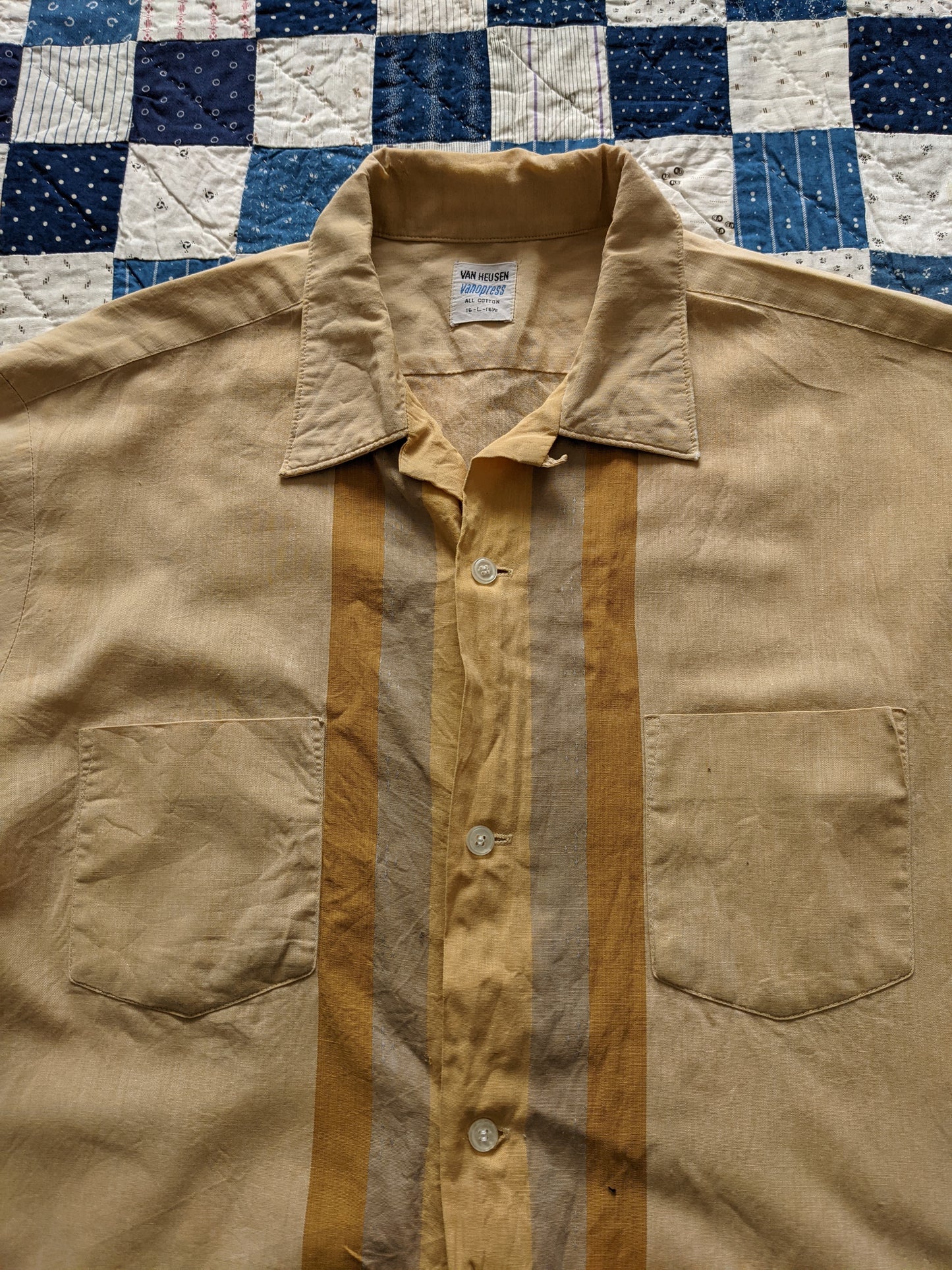 Vintage 60s Van Heusen Loop Collar Shirt