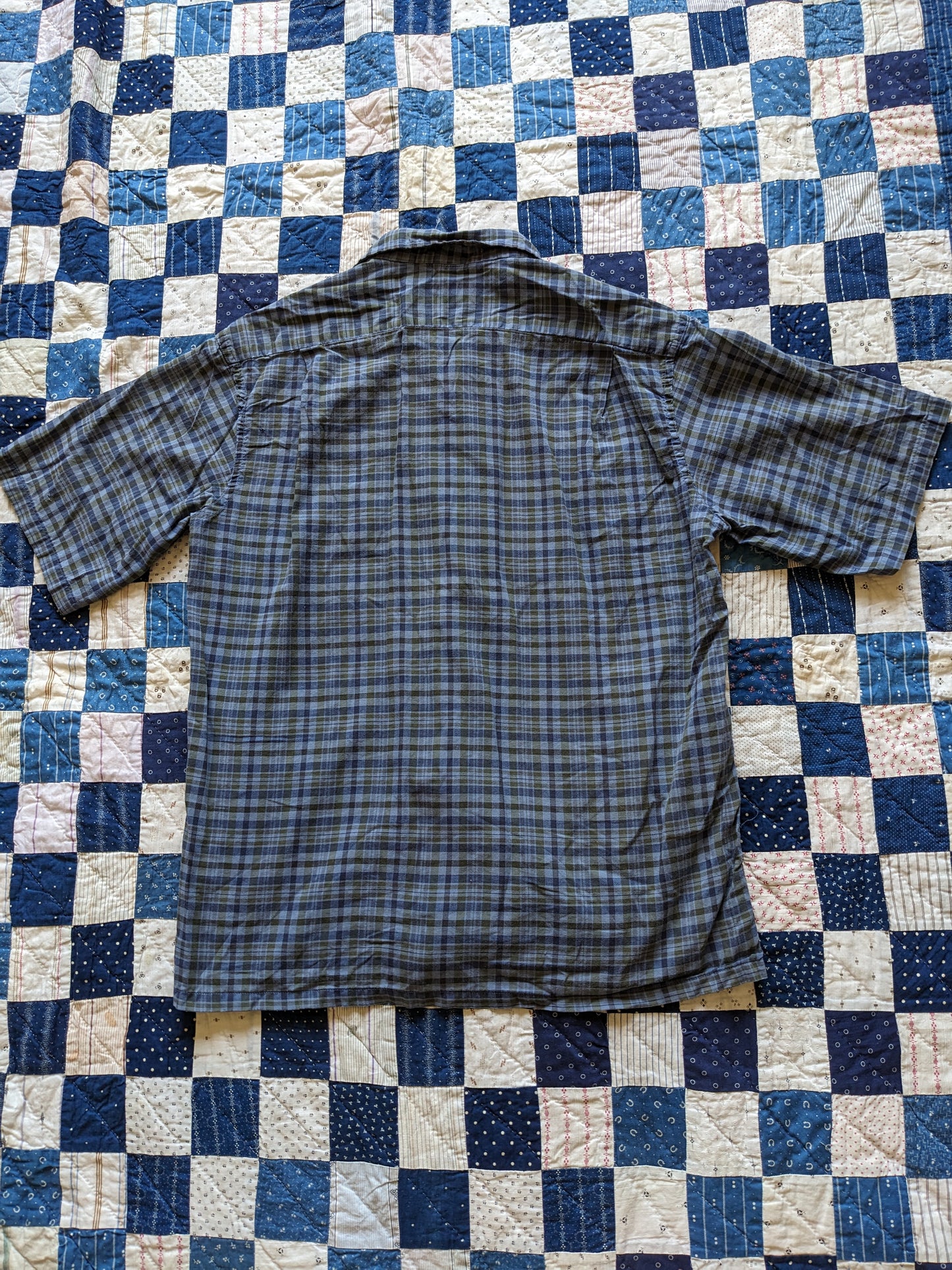 50s McGregor Plaid Loop Collar Shirt